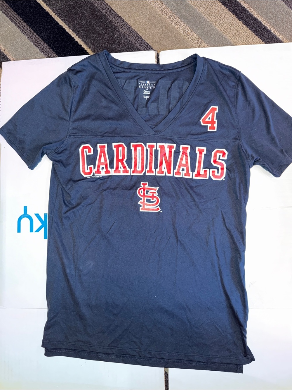 Lina Navy Short Sleeve Cardinals jersey material Molina (M but runs small)